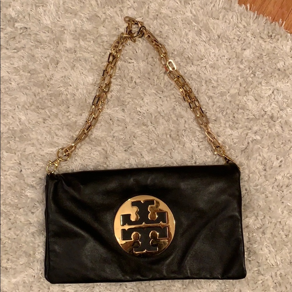 Tory Burch black shoulder bag with gold hardware